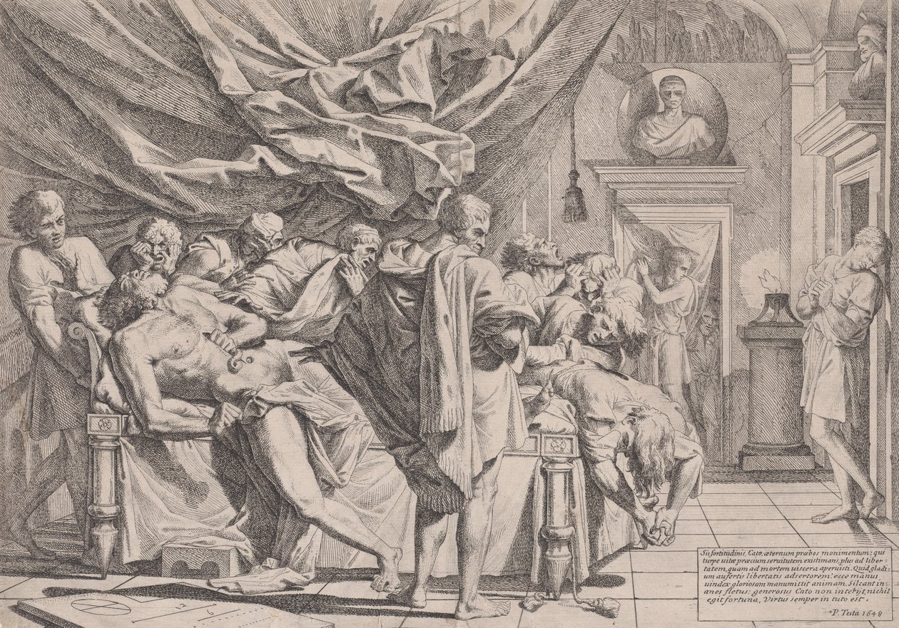The Suicide of the Philosopher Cato, 1648 by Pietro Testa