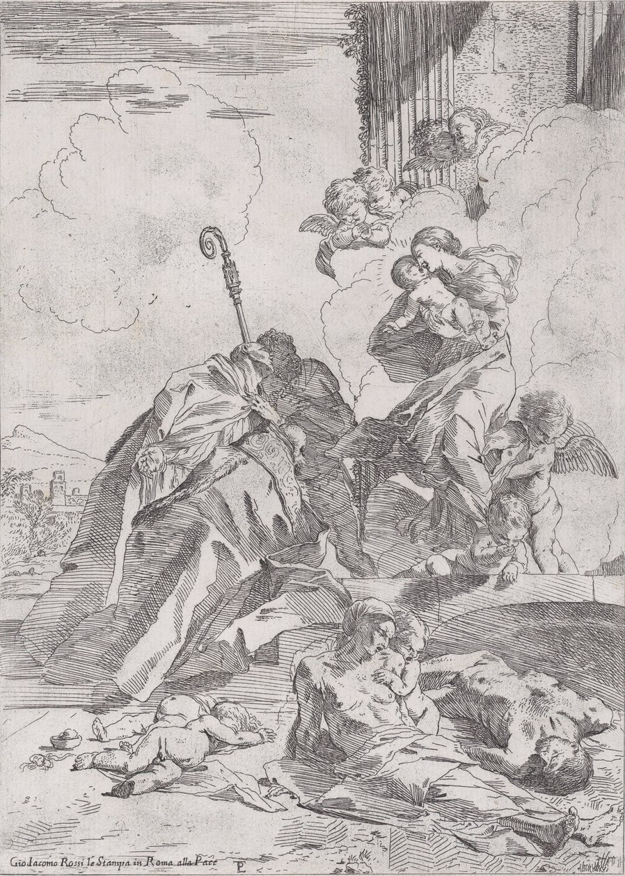 Three Lucchese Saints by Pietro Testa