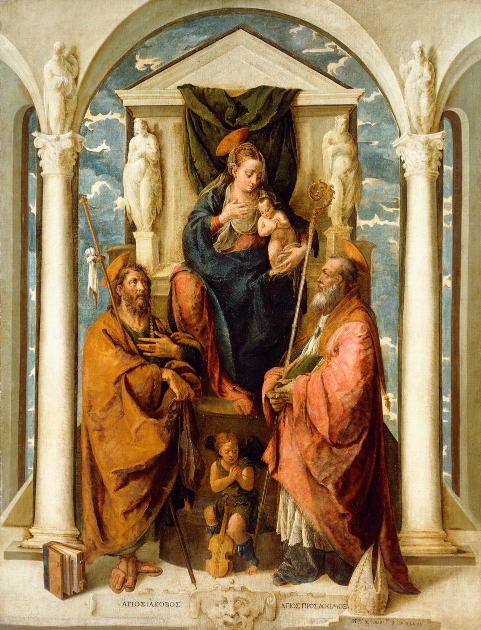 The Madonna and Child Enthroned by Pietro de Marascalchi