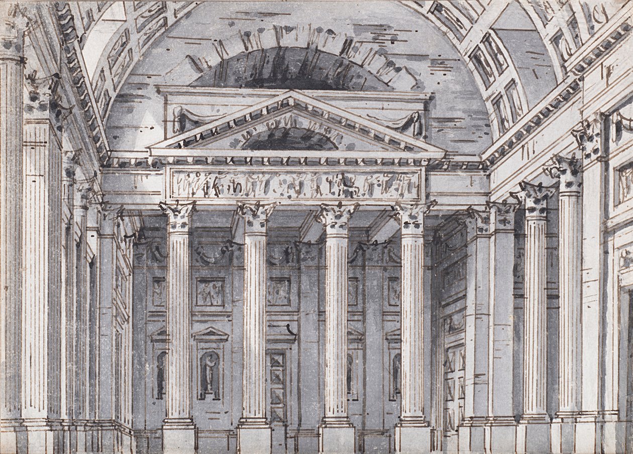 Stage Design for the Opera Belisario by Gaetano Donizetti by Pietro di Gottardo Gonzaga