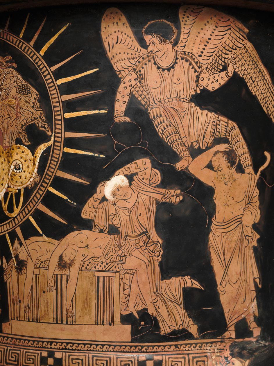 Detail (Lucanian Calyx-Krater) by Policoro Painter