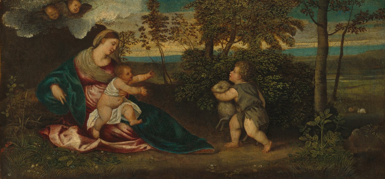 Madonna and Child and the Infant Saint John in a Landscape by Polidoro da Lanciano