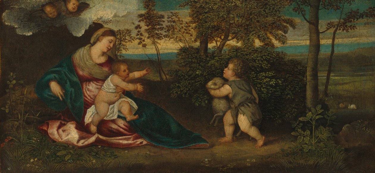 Madonna and Child and the Infant Saint John in a Landscape, 1540-1550