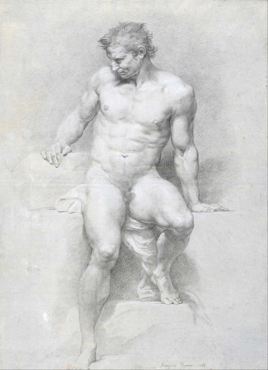 Academic Nude by Pompeo Girolamo Batoni