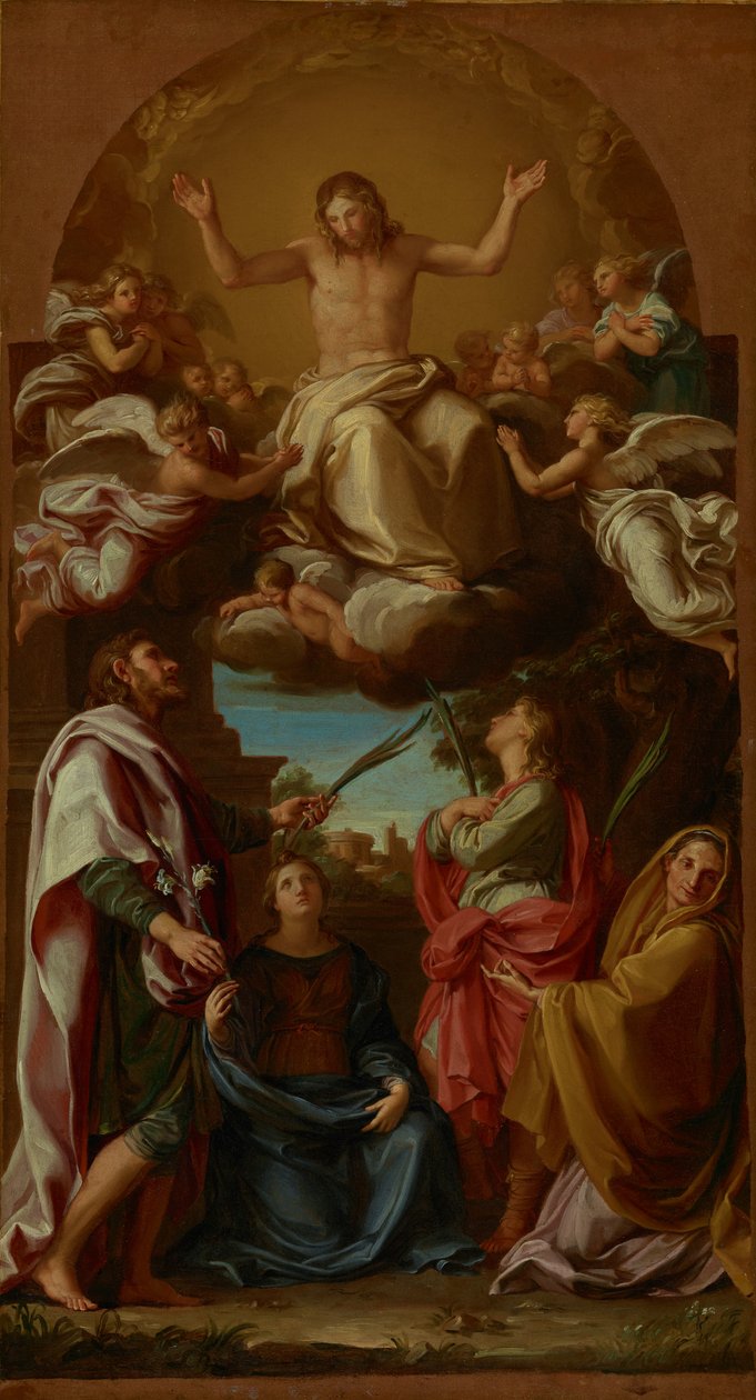 Christ in Glory with Saints Celsus, Julian, Marcionilla and Basilissa by Pompeo Girolamo Batoni