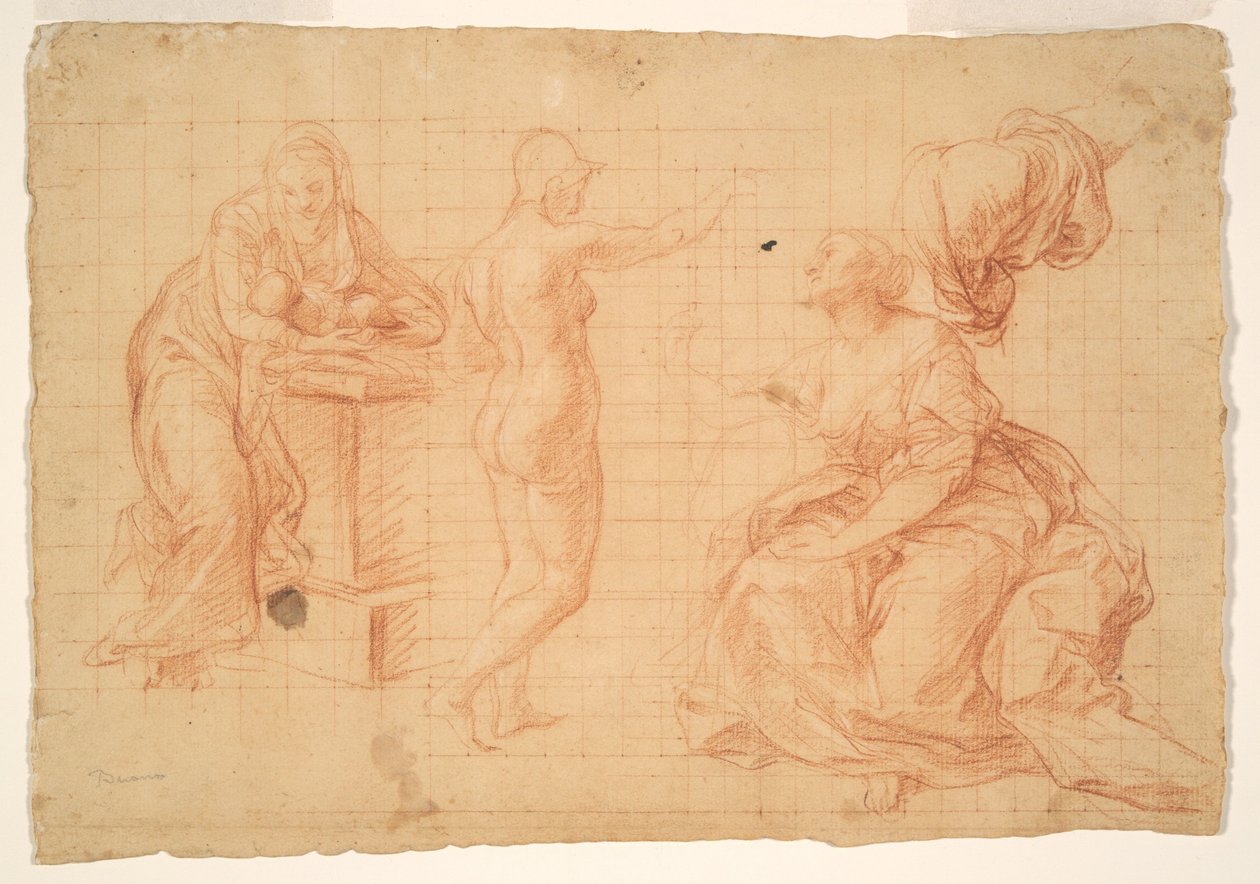 Studies for "Hercules at the Crossroads" and for the "Nativity" by Pompeo Girolamo Batoni