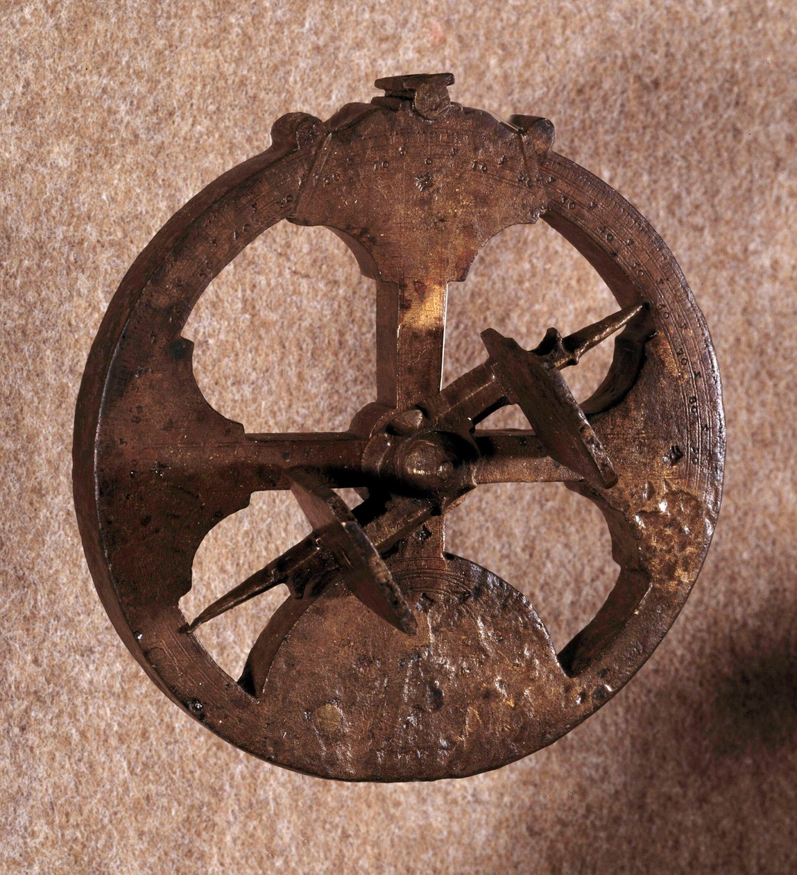 An astrolabe, an astronomical measuring instrument used by navigators by Portuguese School