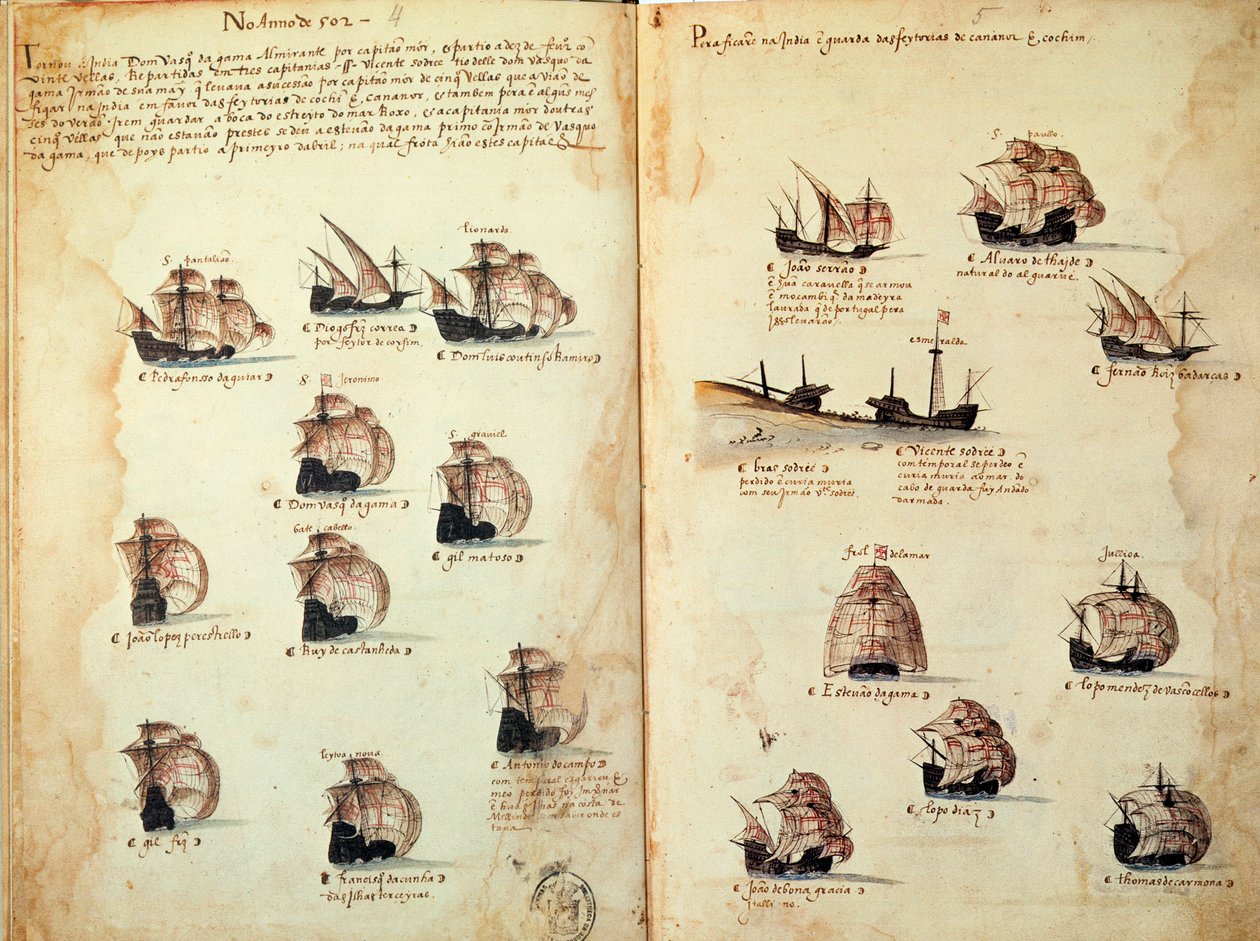 Memorials of the Armadas of Portugal under King Manuel I by Portuguese School