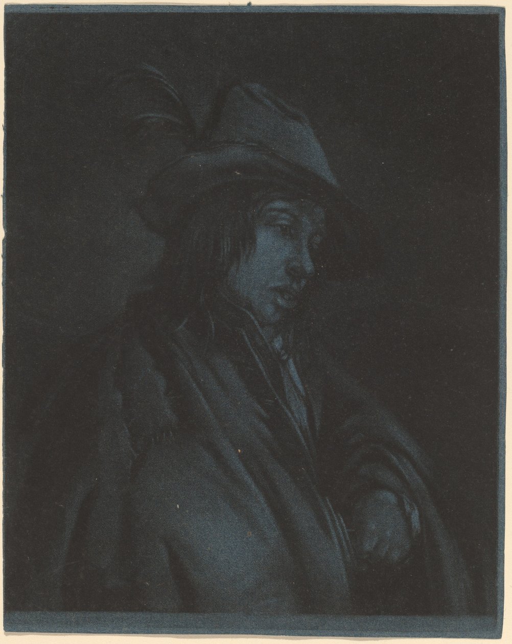 Young Man Playing the Hurdy-Gurdy by Possibly Jan Stolker