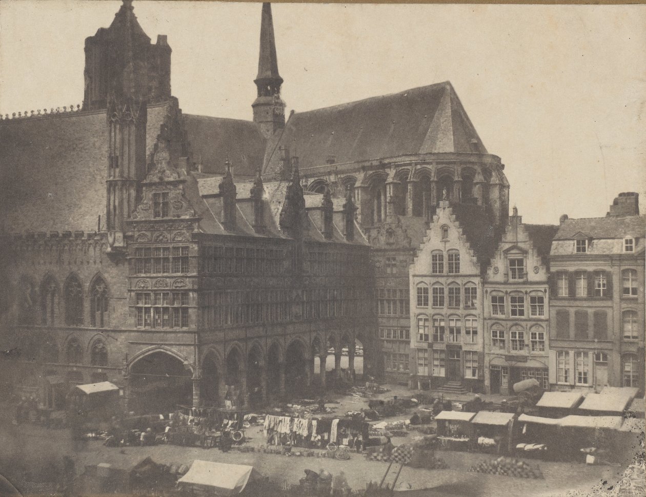 Place du Marché à Ypres by Possibly by Louis Désiré Blanquart évrard.