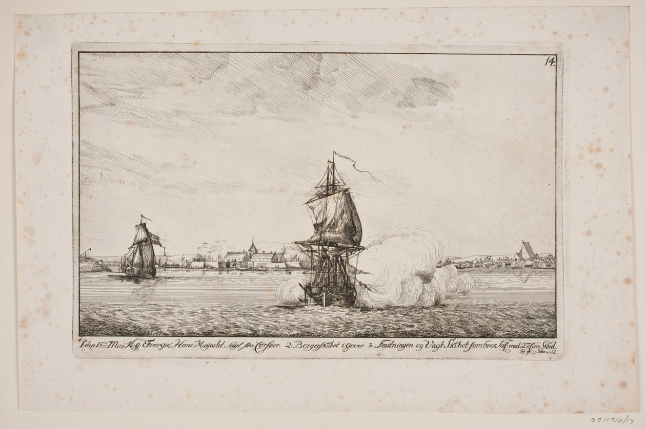 Frederik V Departing from Korsør by Poul Isac Grønvold