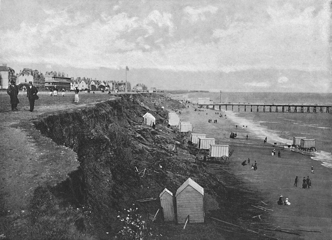 Clacton: The Beach, c1896 by Poulton and Co