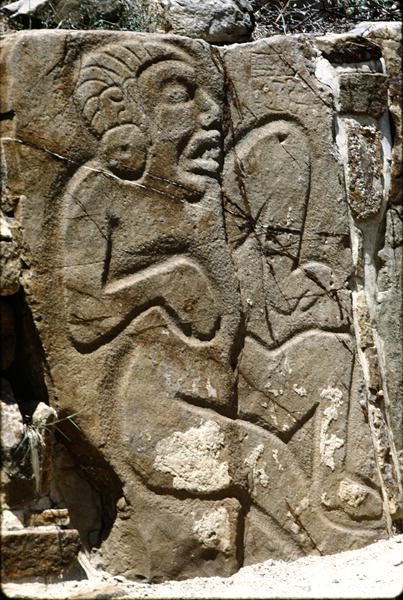 Carving of a Danzante figure by Pre-Columbian Pre-Columbian