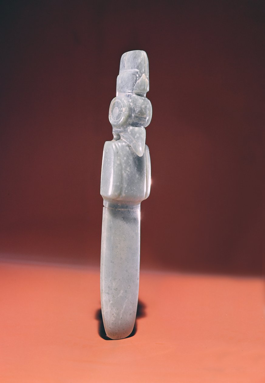 Pointed-top Bird Celt, from Guacimo, Linea Vieja Area by Pre Columbian