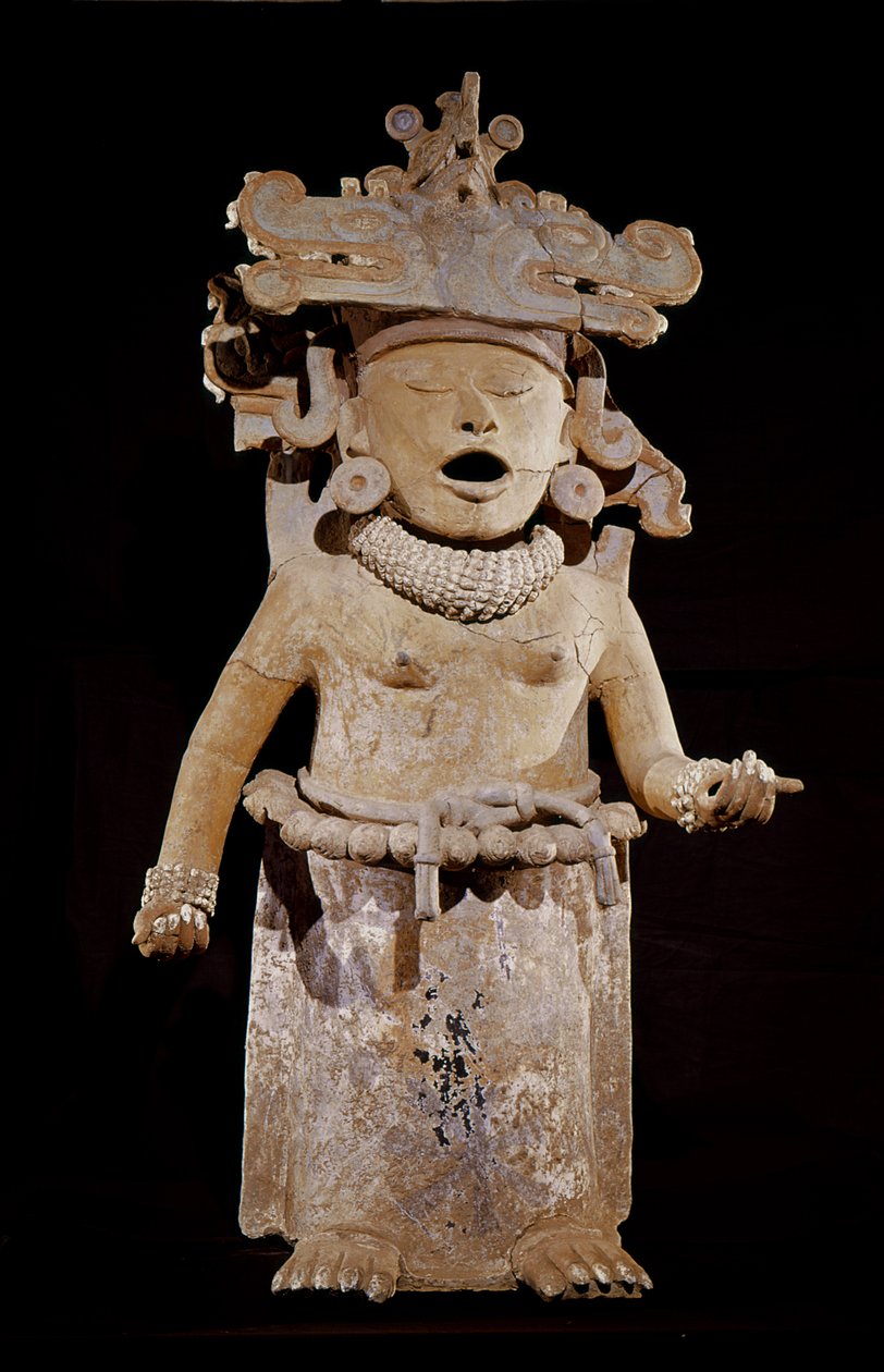 Cihuateotl figure representing a woman who has died in childbirth, Remojadas Style, from Tlalixcoyan, Vera Cruz by Pre-Columbian Pre-Columbian