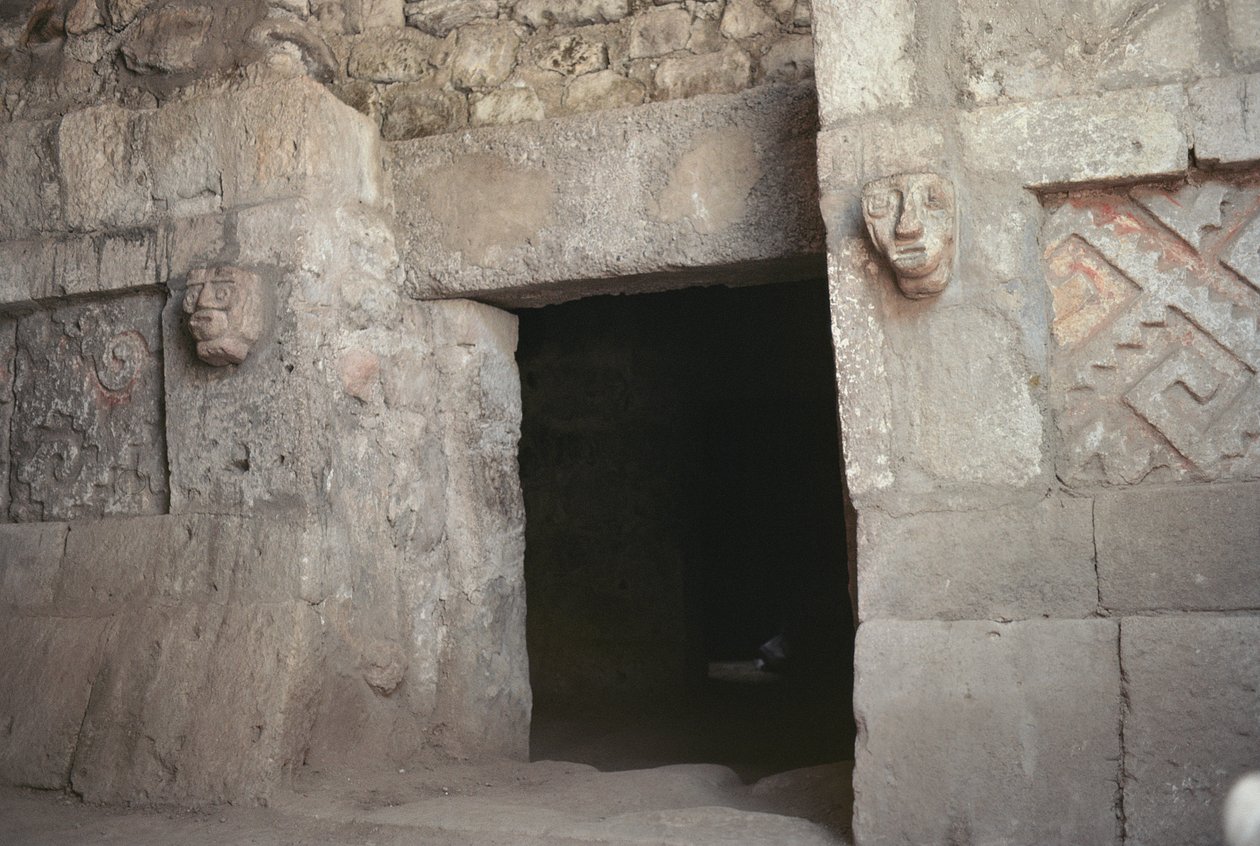 A Doorway with Carved Heads, Late Post-Classic Period by Pre Columbian