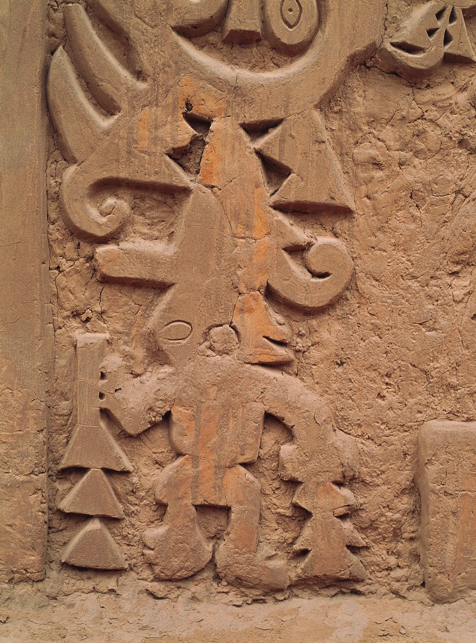 Reliefs on the Temple Huaca el Dragon (detail) by Pre Columbian Pre Columbian