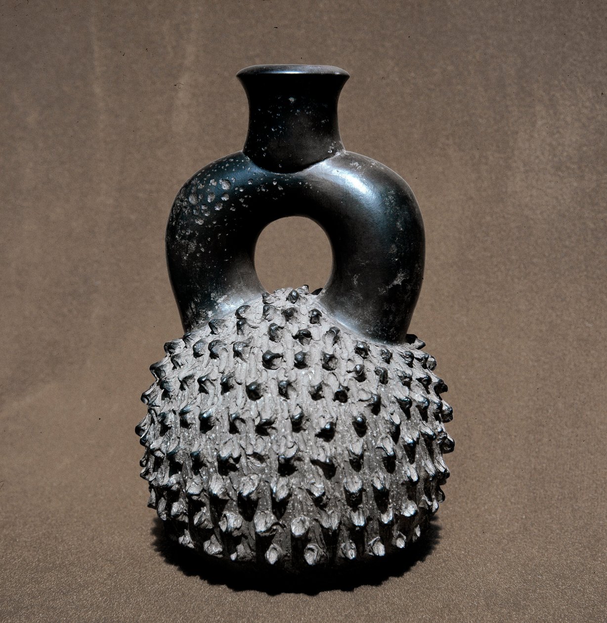 Precolombian art, cupisnic civilization: vase in the shape of a beetle and pomegranate. 300 BC-100 AD by Pre Columbian Pre Columbian