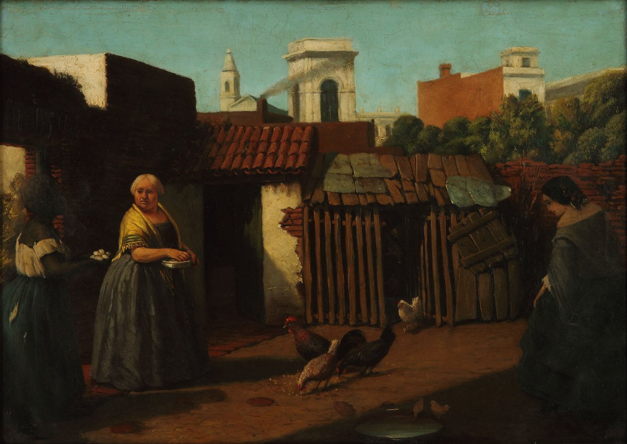 Porteño Patio in 1850 by Prilidiano Pueyrredon