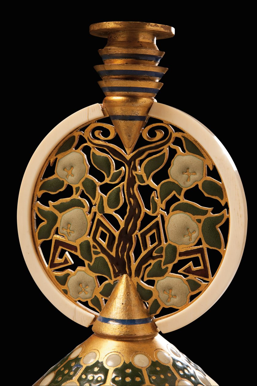 Detail (Gilt Bronze Enamel and Ivory Candlestick) by Princess Maria Tenisheva