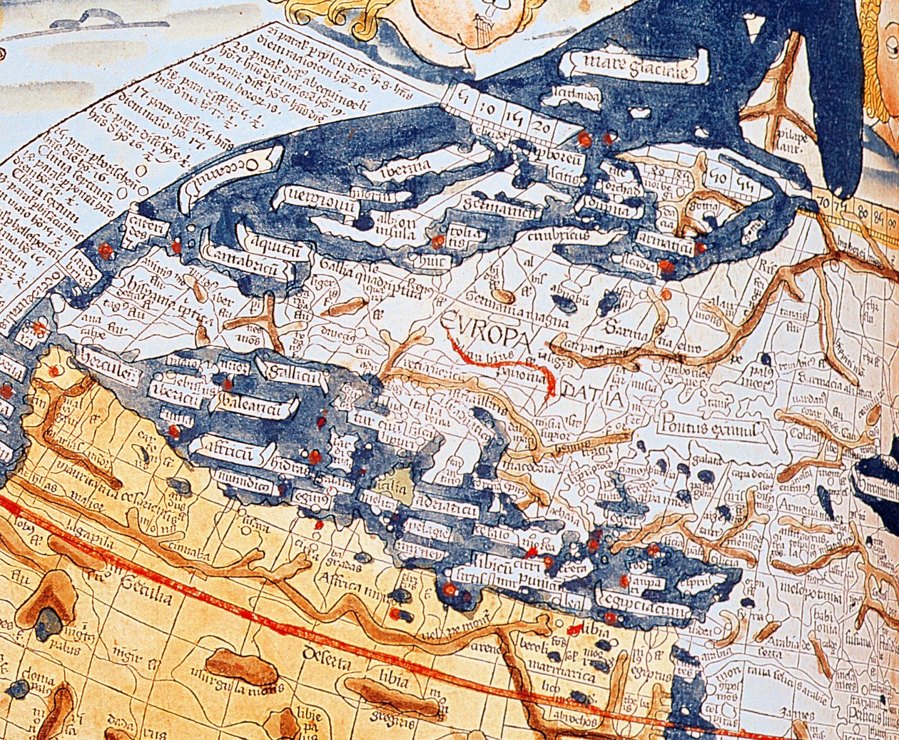 Map of Central Europe (detail) by Ptolemy