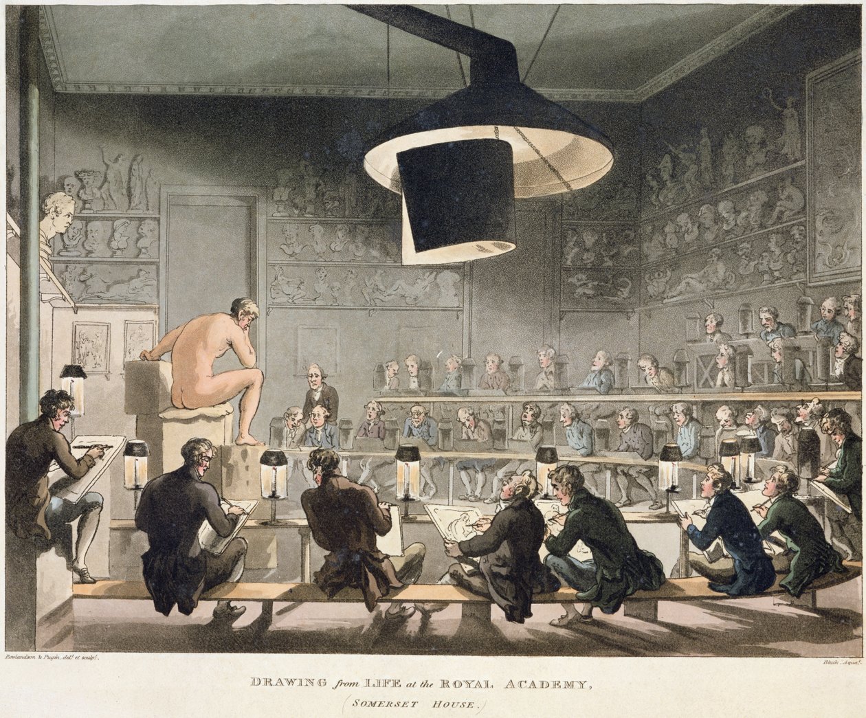 Drawing from Life at the Royal Academy by Pugin and Rowlandson