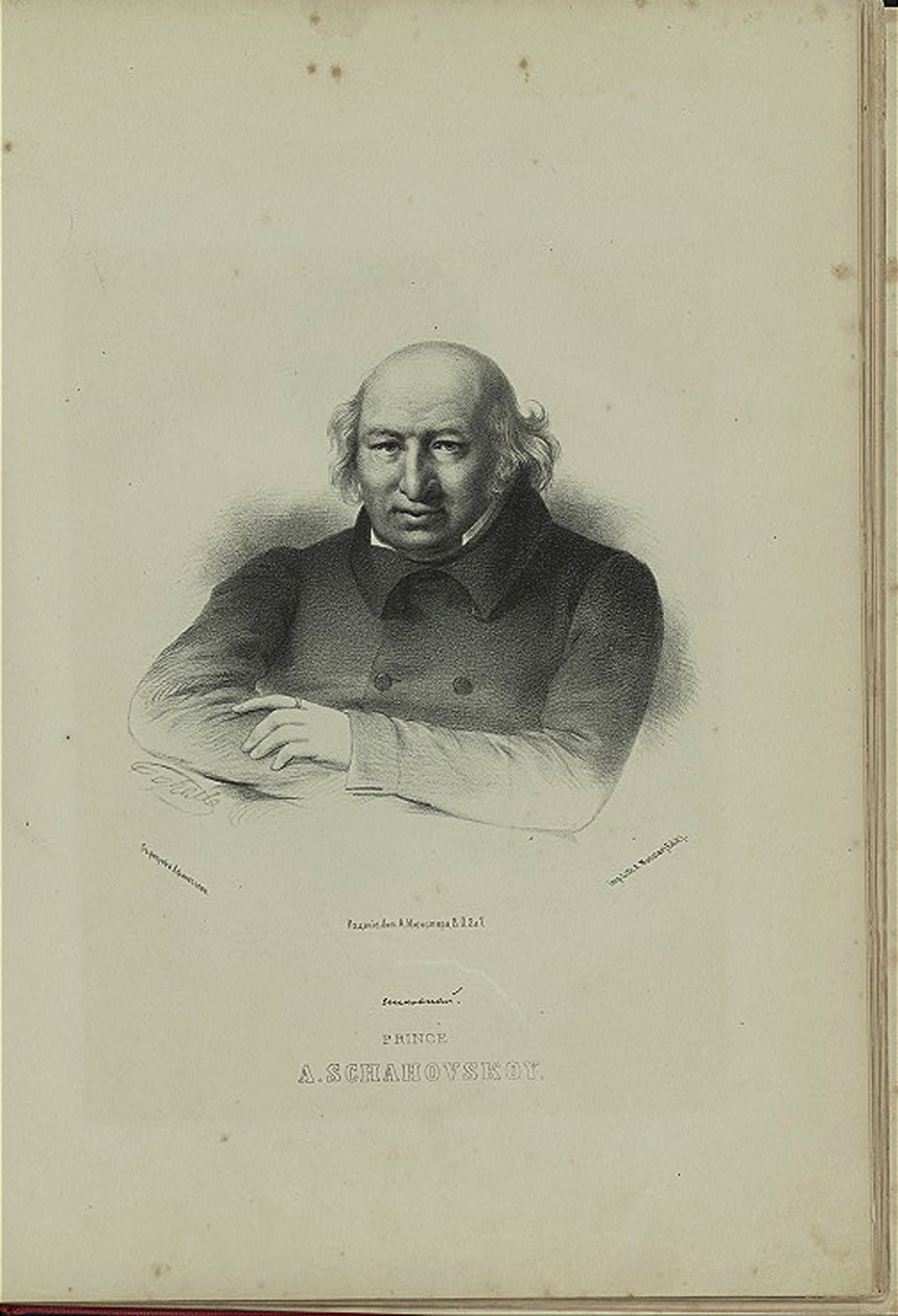 Portrait of the Author Prince Alexander Shakhovskoi 1777-1846 by Pyotr Fyodorovich Borel