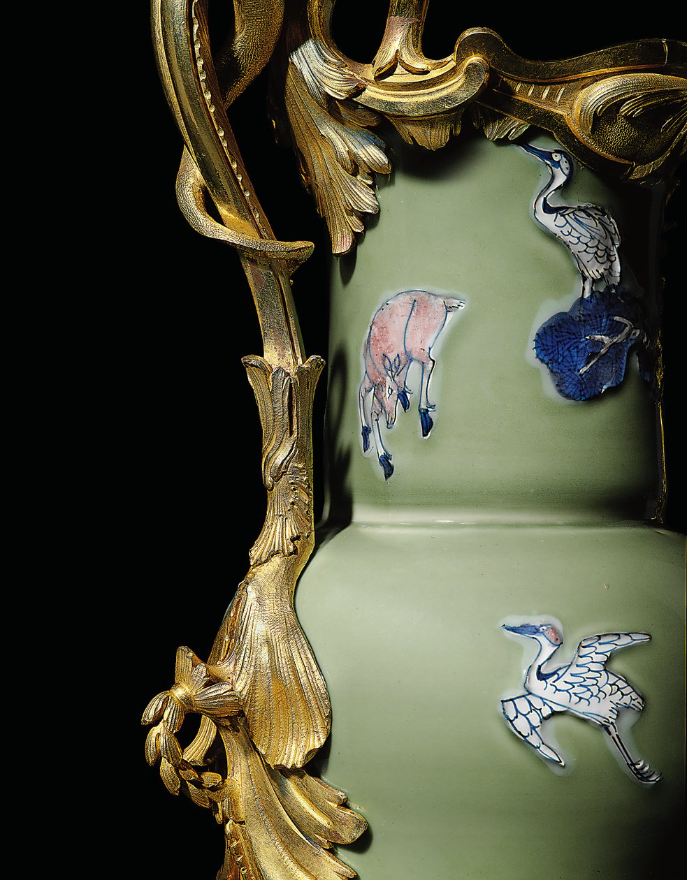 One of a pair of Louis XV ewers by Qing Dynasty - Kangxi Period Chinese School
