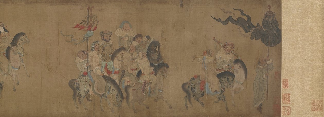 Cai Wenji Returning to China by Qing Dynasty Chinese School