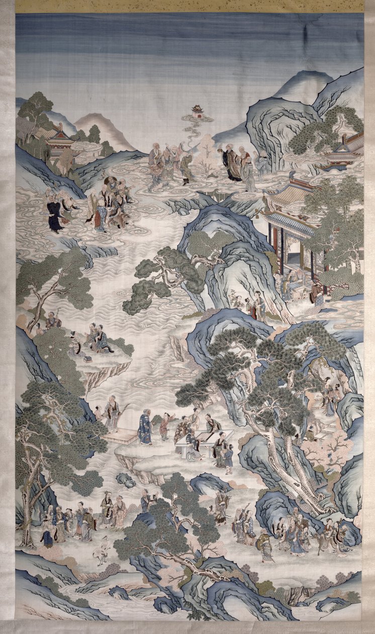 Gatherings of Groups Immortals by Qing Dynasty Chinese School