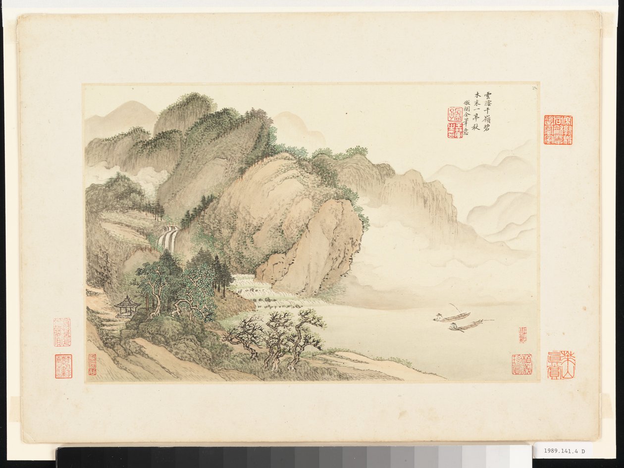 Landscapes after Old Masters, dated 1674 and 1677 (album of twelve leaves) by Qing Dynasty Chinese School