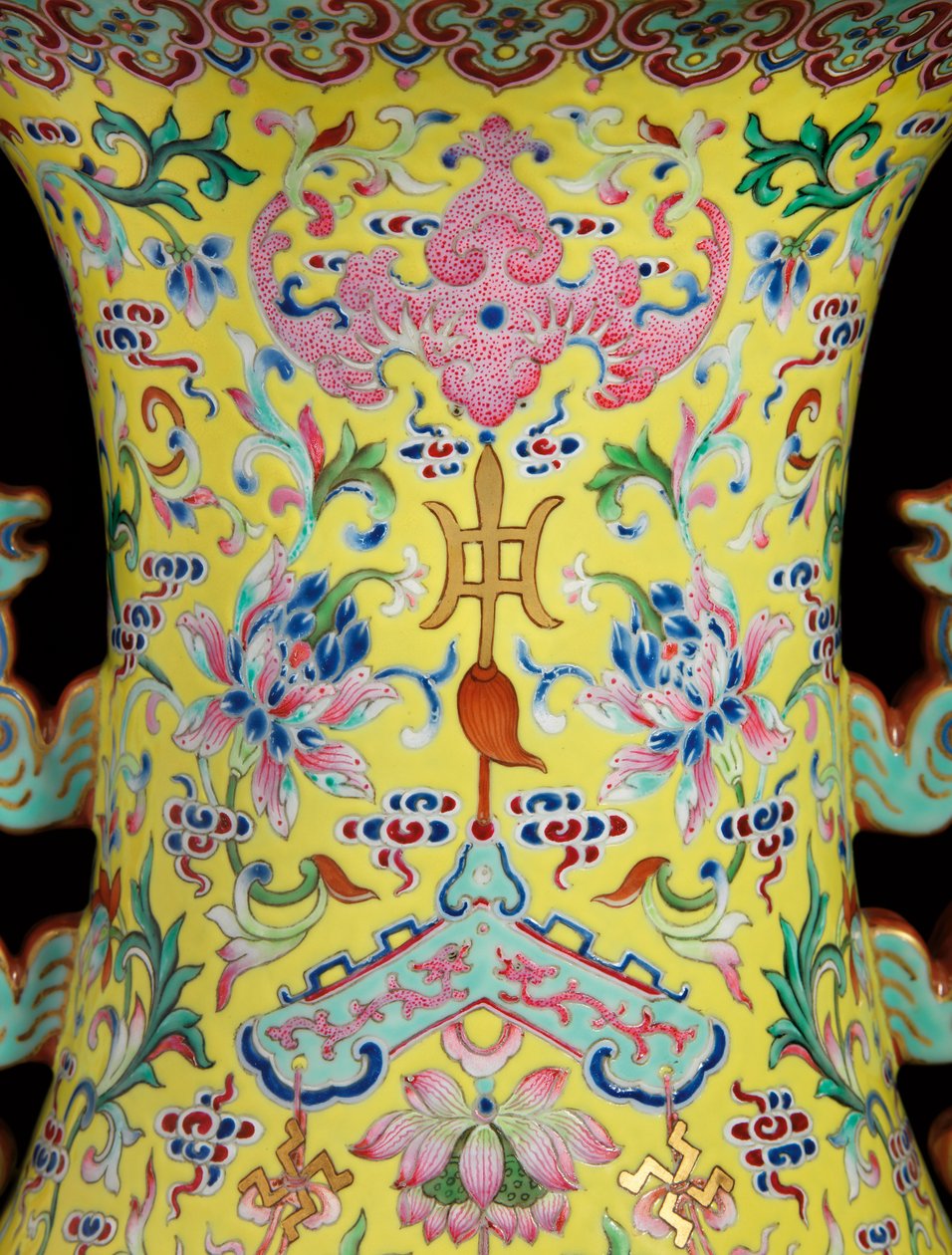 Detail from One of a Pair of Imperial Famille Rose Vases by Qing Dynasty - Jiaqing Period Chinese School