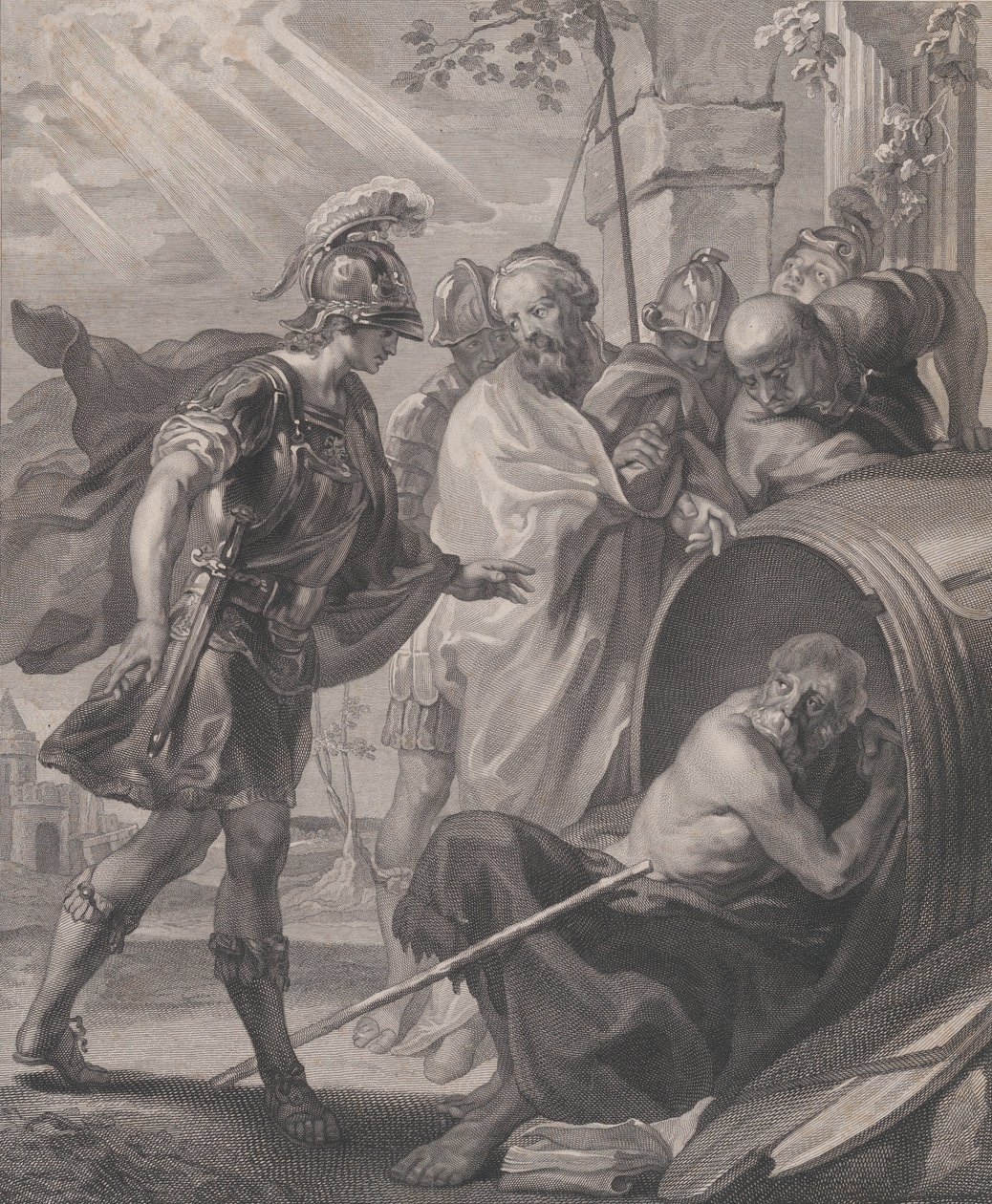 The meeting of Diogenes of Sinope and Alexander the Great by Quirin Mark