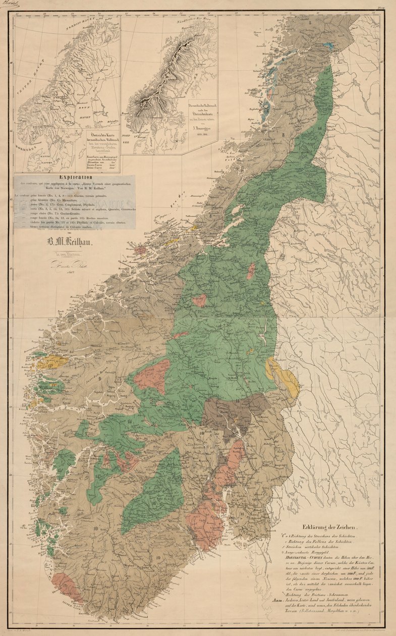 First Attempt at a Geonostic Map of Norway by R.M. Keilhau
