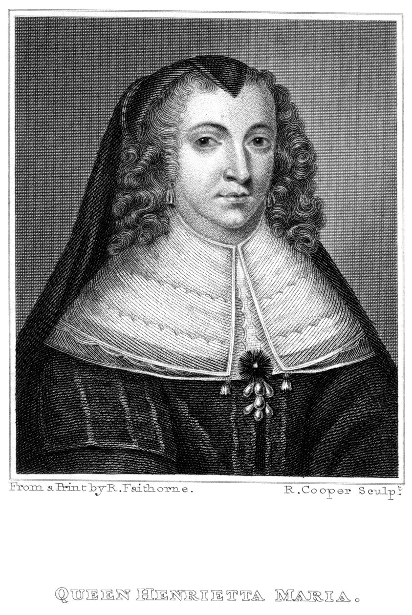 Henrietta Maria, Queen Consort to King Charles I by R. Cooper