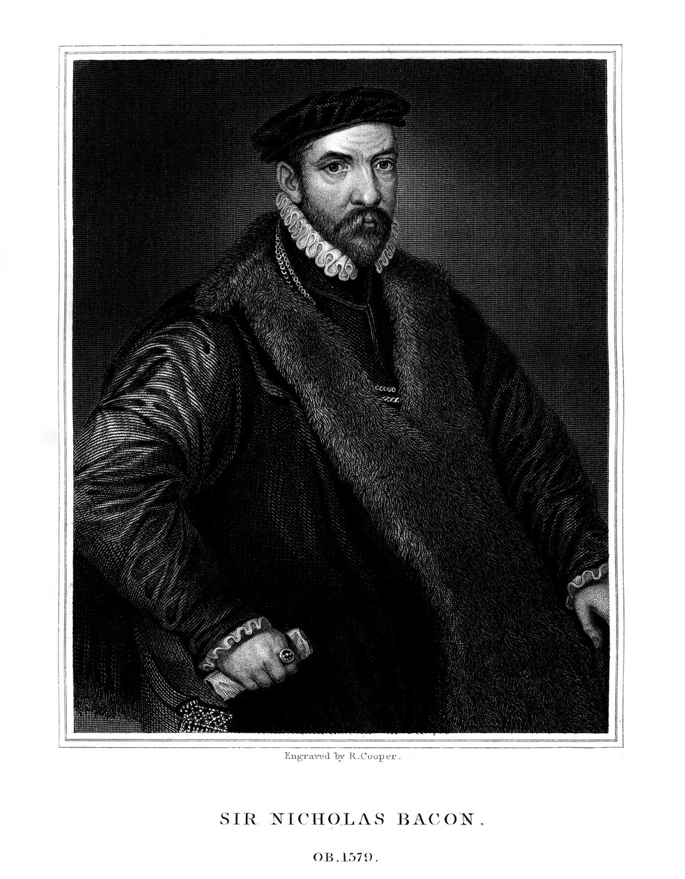 Sir Nicholas Bacon, English Politician by R. Cooper