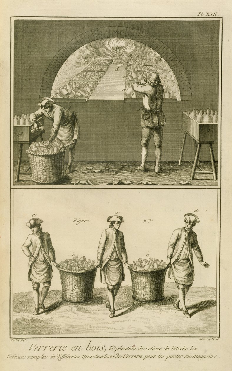 Glassmaking: Collection of Glasses for Transportation to the Shop, from the 