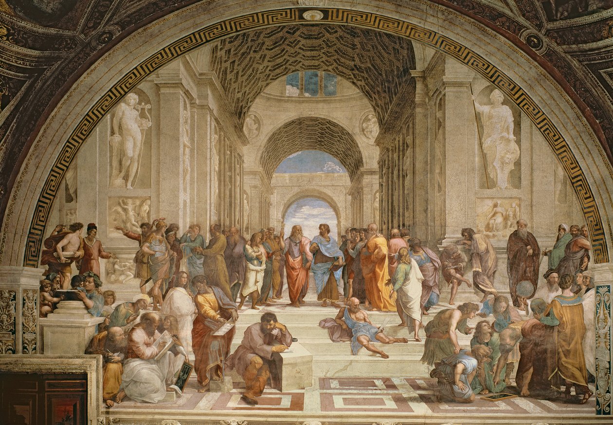 School of Athens, from the Stanza della Segnatura, 1510-11 by Raffaello Sanzio Raphael