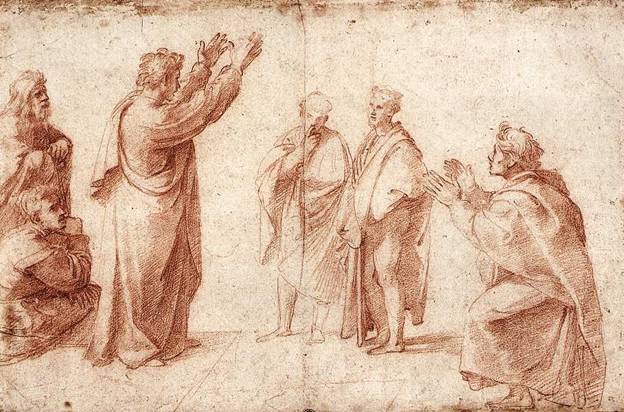 Study for St Paul Preaching in Athens by Raffaello Sanzio Raphael