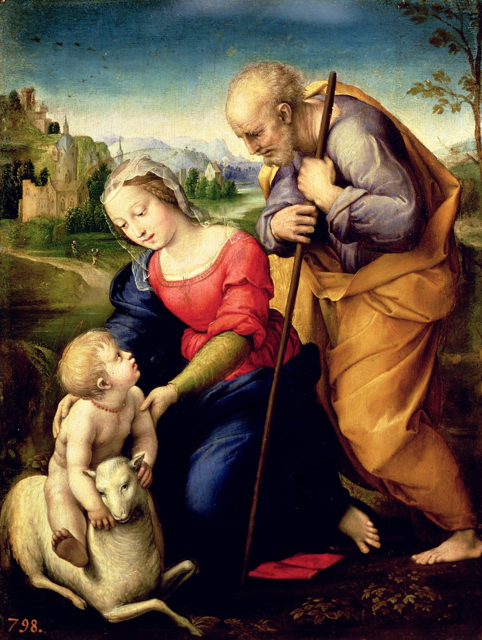 The Holy Family with a Lamb by Raffaello Sanzio Raphael