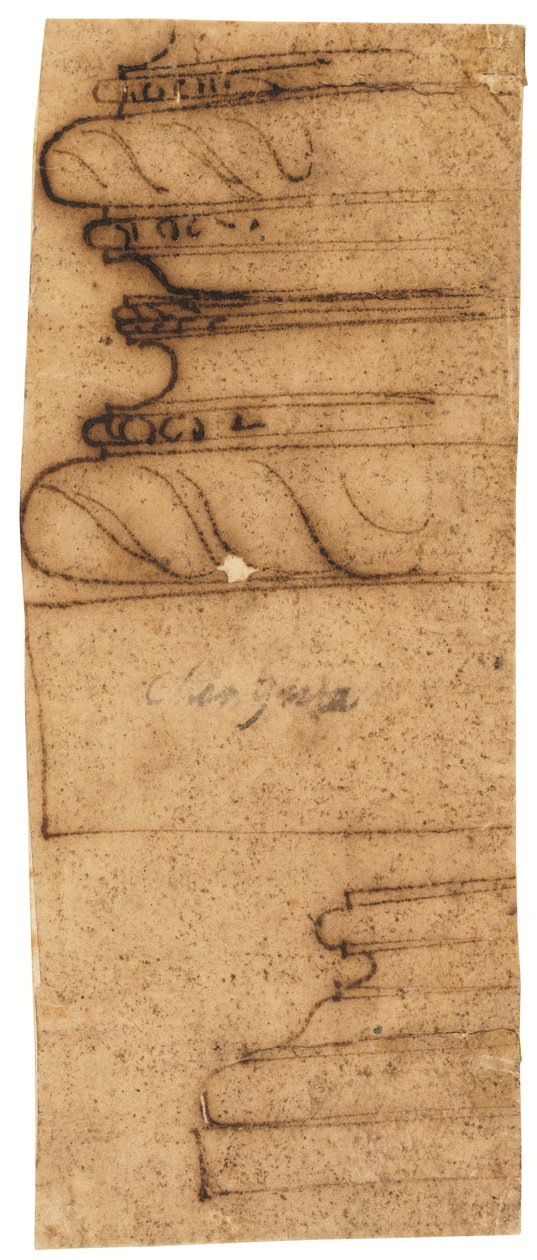 Two Architectural Fragments by Raffaello da Montelupo