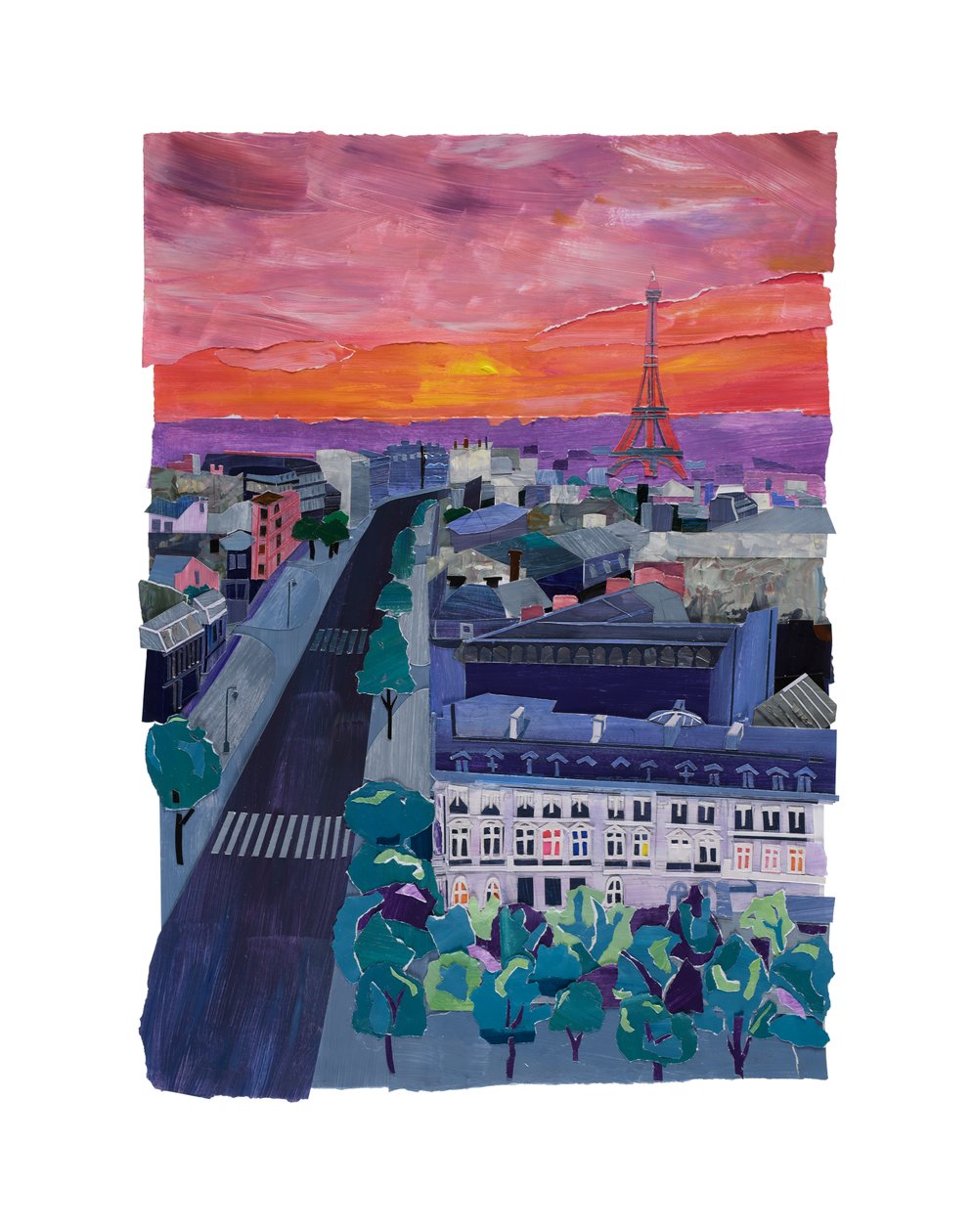 Paris at Dusk, 2021 by Raina Goran