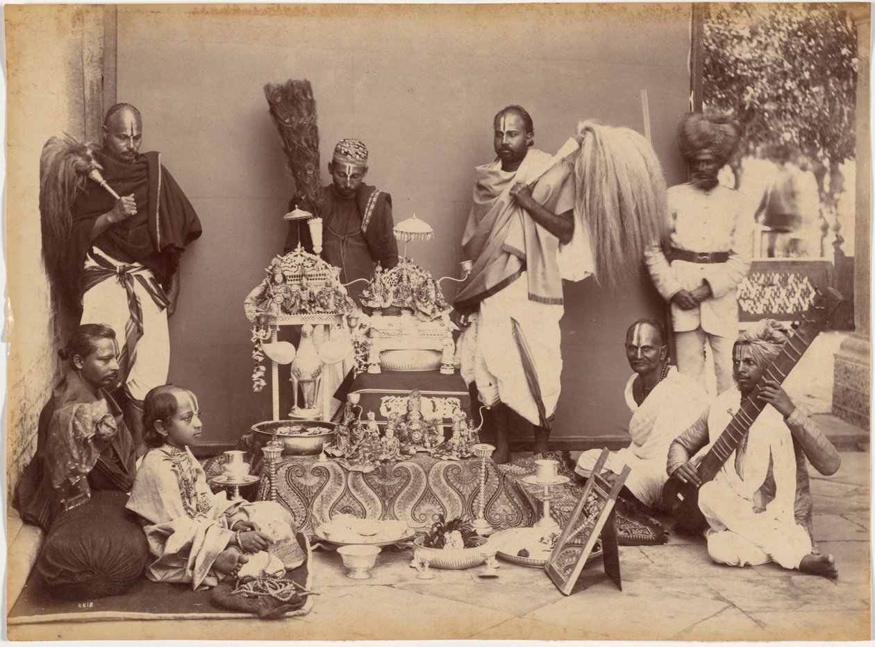 Maharaja of Rewa in Prayer by Raja Deen Dayal