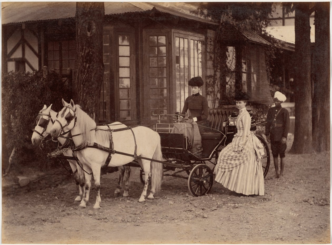 Mrs. and Miss Lyall, Shimla by Raja Deen Dayal