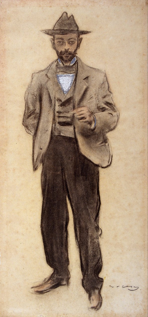 Portrait of Manolo Hugué by Ramon Casas i Carbo