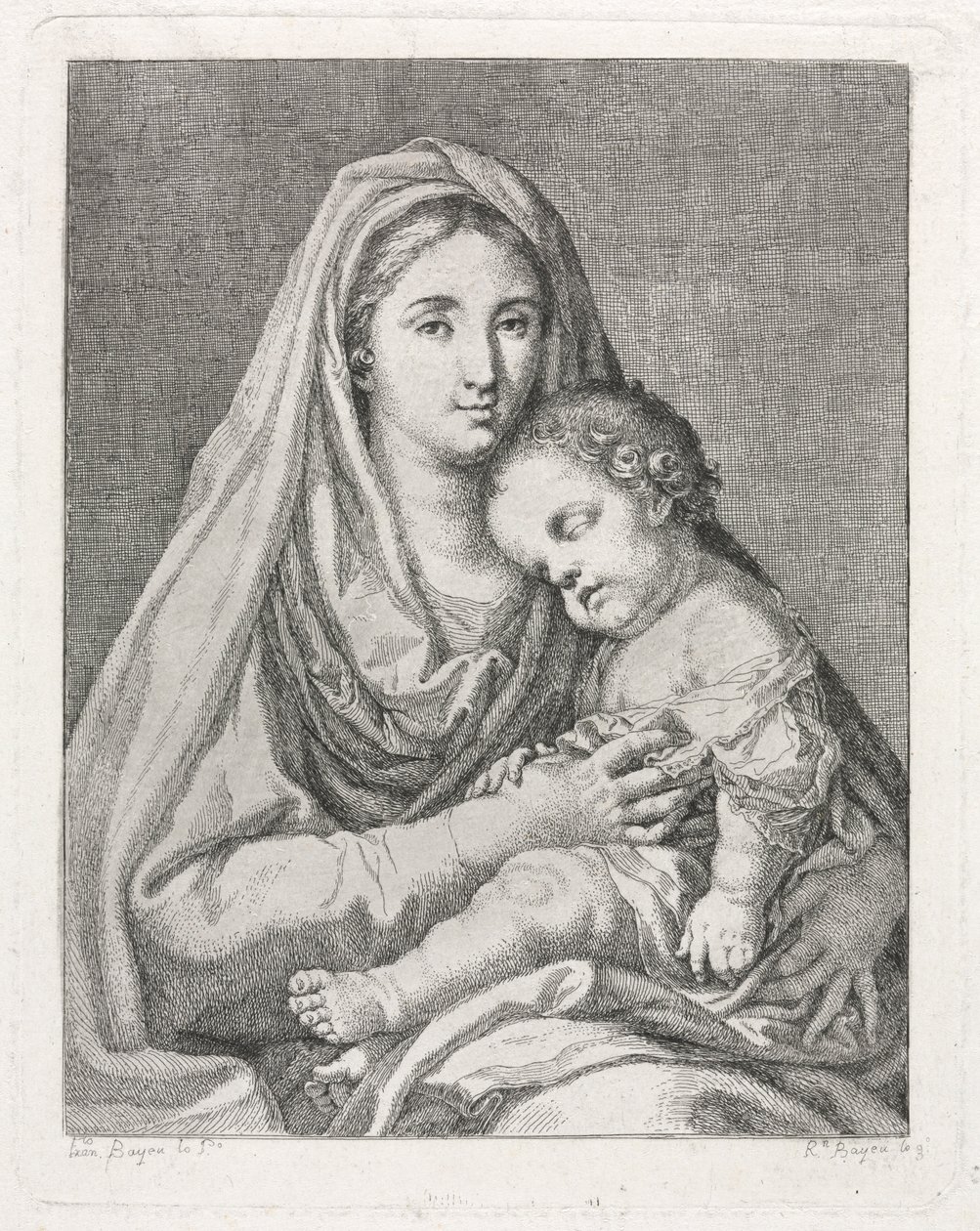 Madonna and Child after Francisco Bayeu y Subias by Ramon Bayeu y Subias