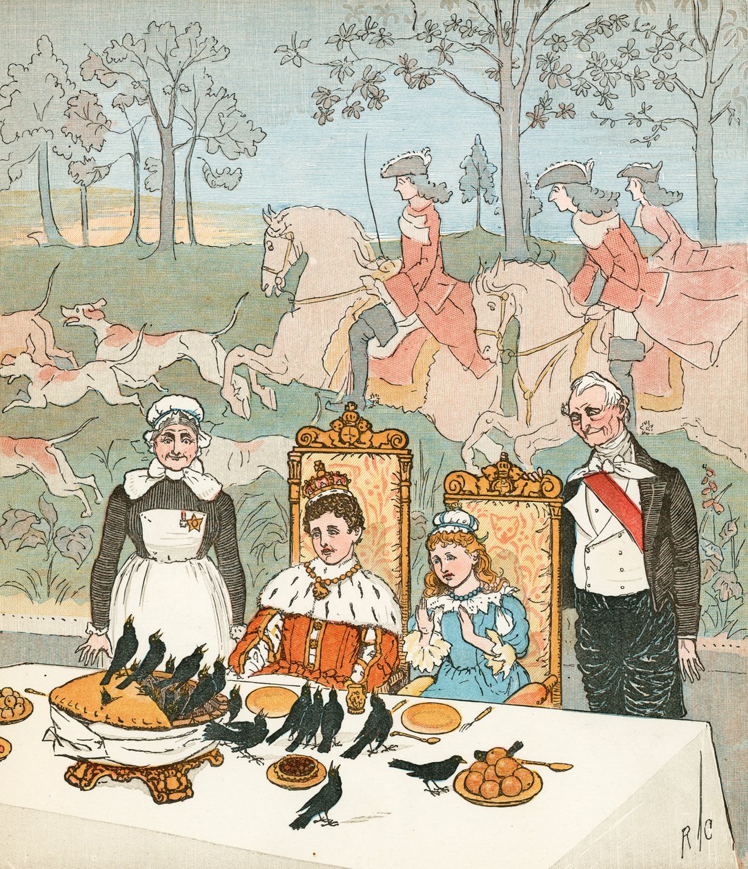 Four and twenty blackbirds by Randolph Caldecott