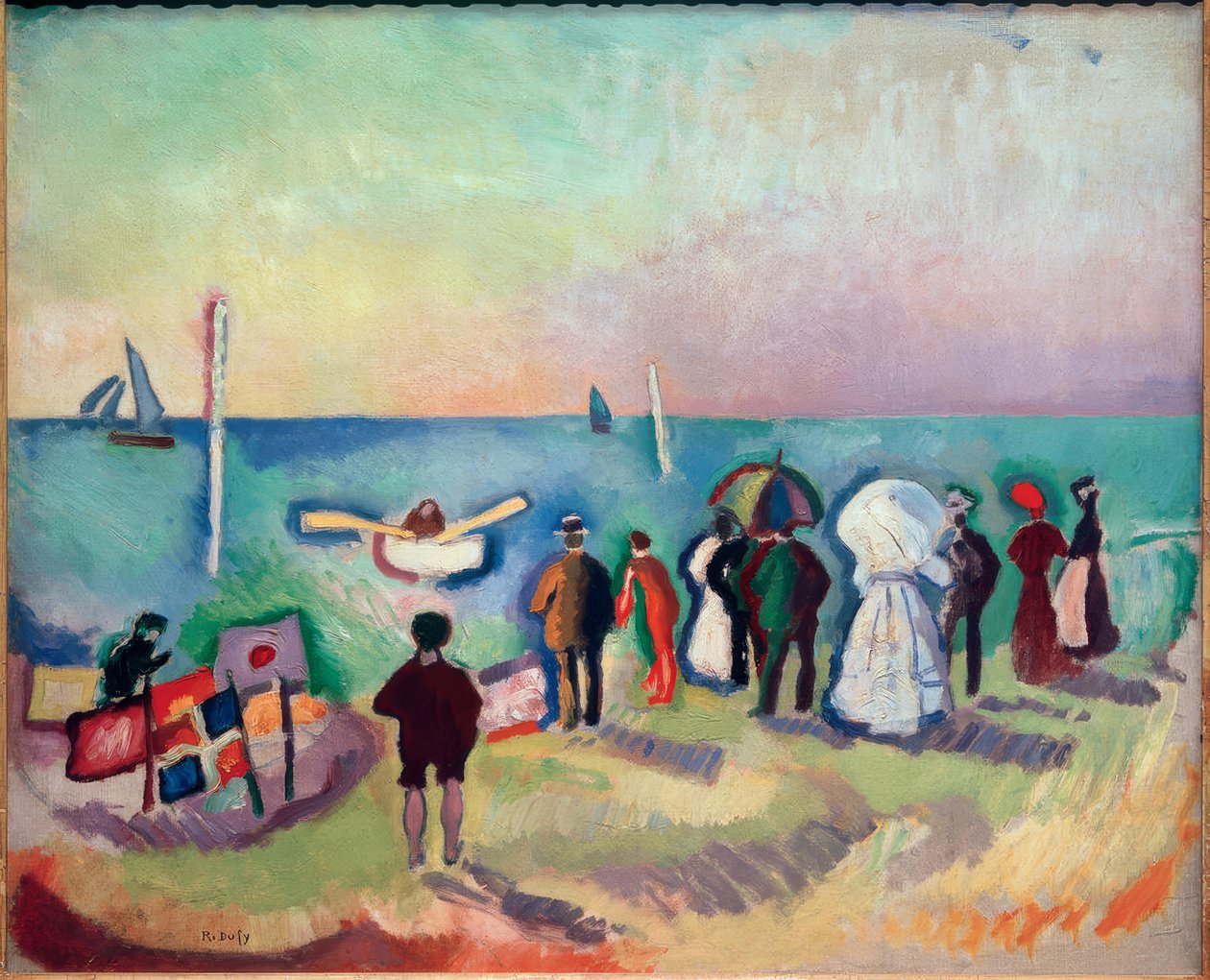 The Beach of Sainte-Adresse by Raoul Dufy: Fine art print