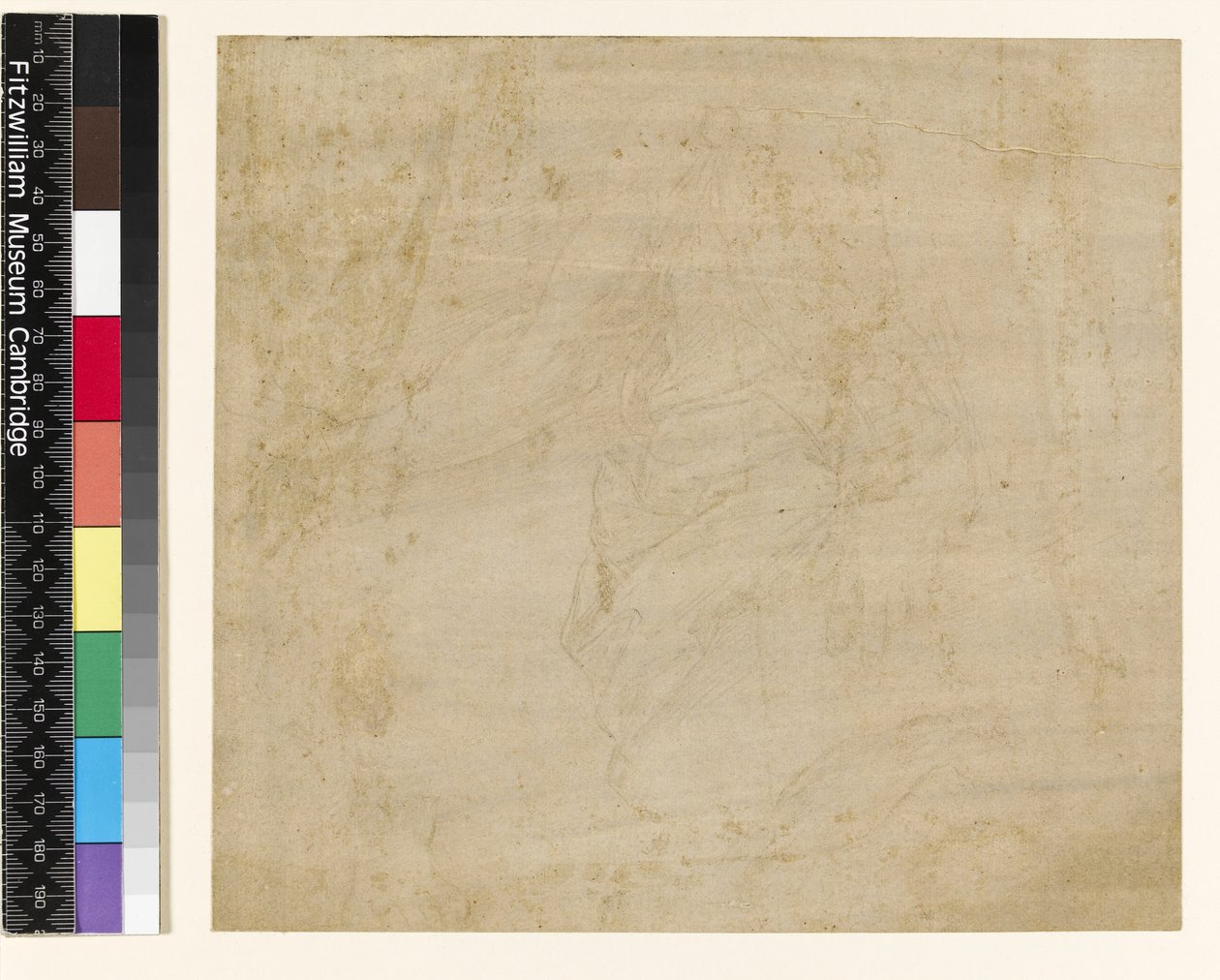 Sheet of Studies: Drapery with a Bare Arm and a Separate Study of a Foot by Raffaello Sanzio Raphael