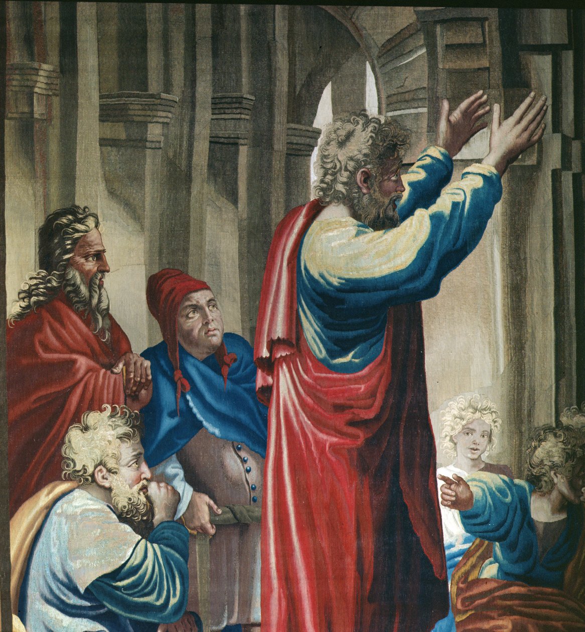 Tapestry Depicting the Acts of the Apostles, Saint Paul Preaching to ...